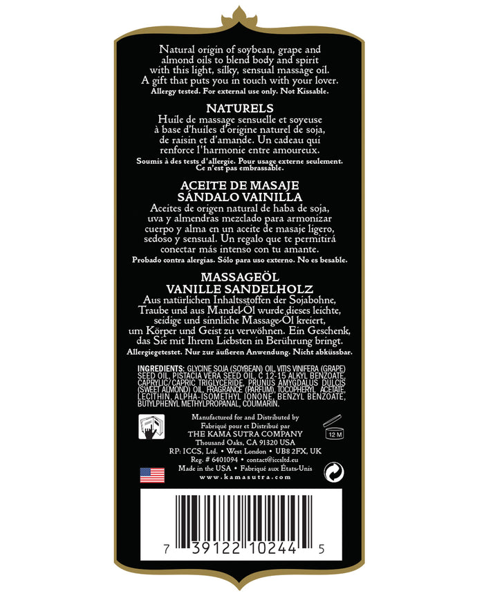 Kama Sutra Naturals Oil Vanilla Sandalwood