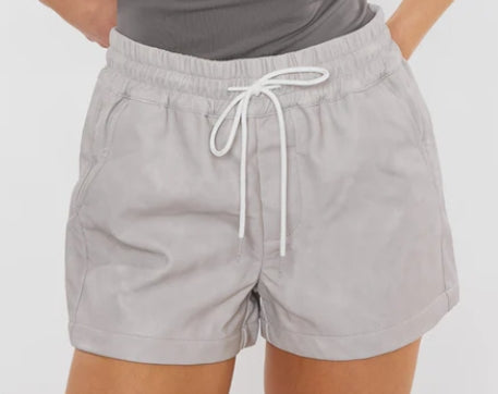 Kayden Ultra High-Rise Faux Leather Shorts