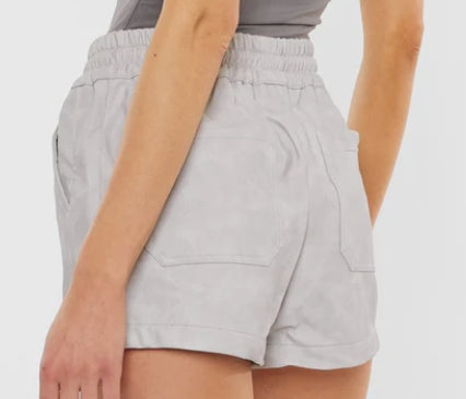 Kayden Ultra High-Rise Faux Leather Shorts