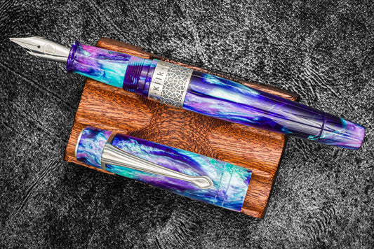 Kilk & Galen SE Celestial Fountain Pen - Plum Abalone