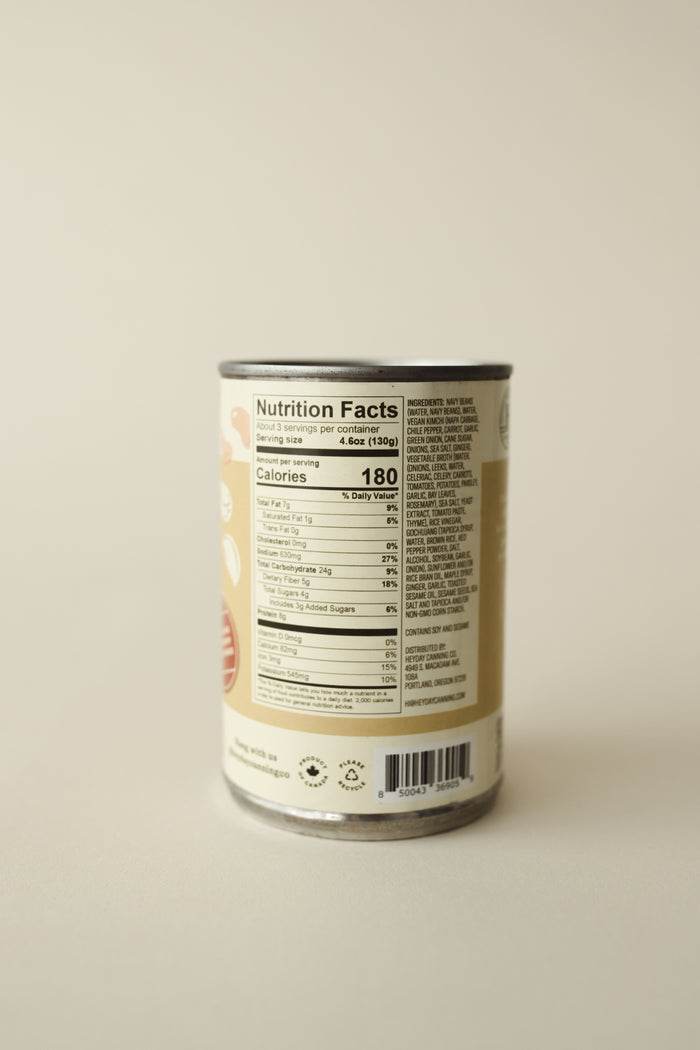 kimchi sesame navy beans