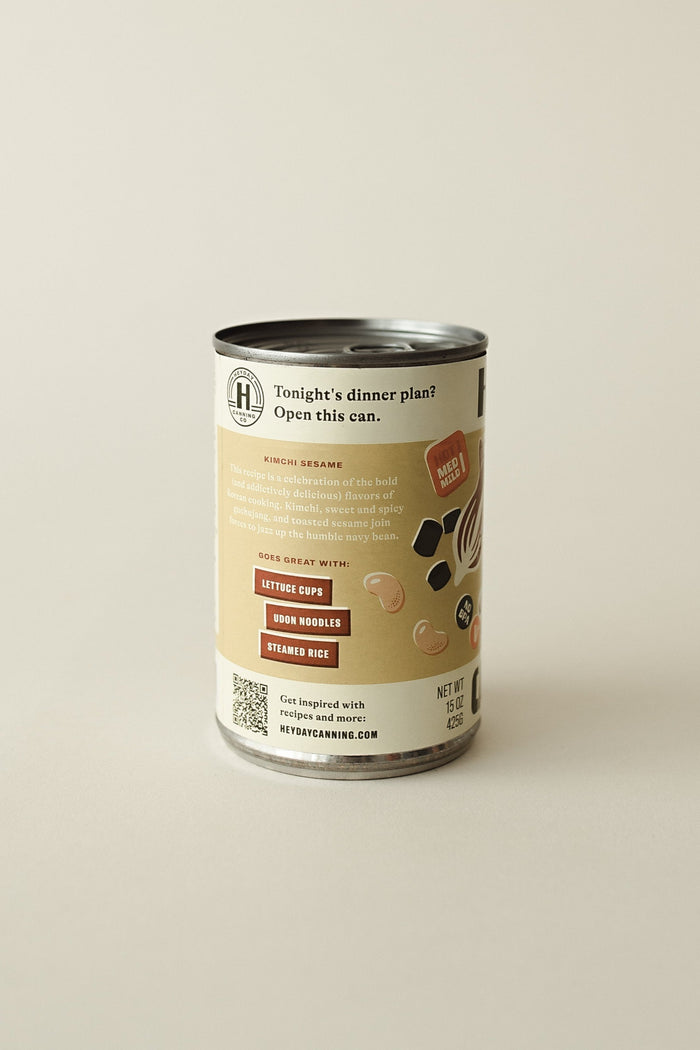 kimchi sesame navy beans