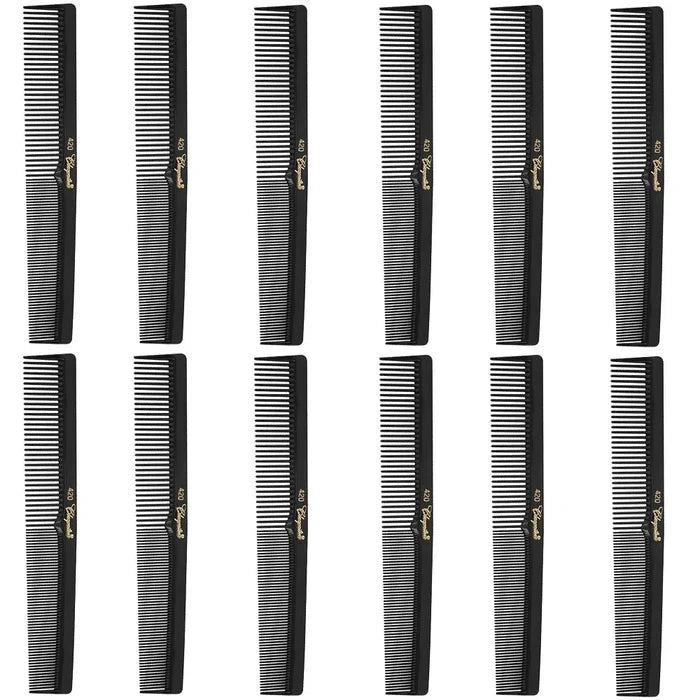 Krest Cleopatra All Purpose Styling Combs - Black #420 [12 Pack] - Palms Fashion Inc.