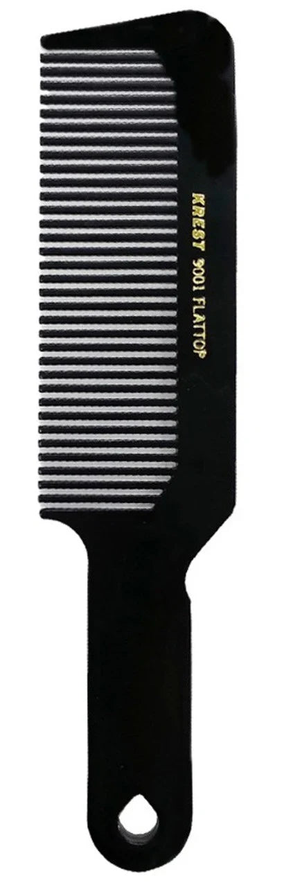 Krest  Flat Top Comb - Black # 9001 - Palms Fashion Inc.