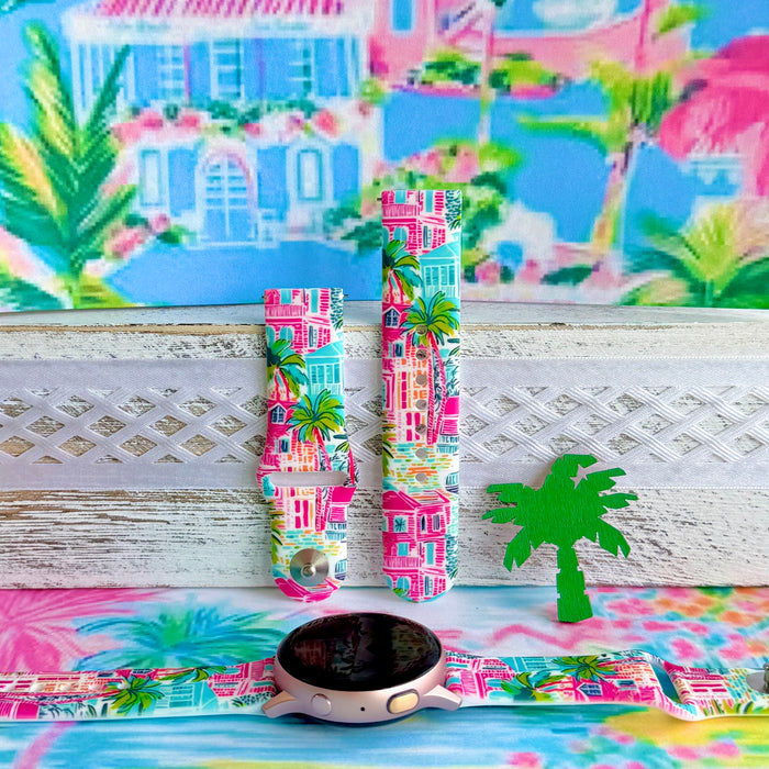 La Palma Villa Print Silicone Band For Samsung Watch