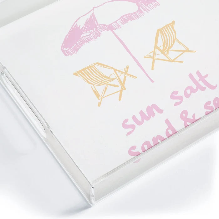 Large Acrylic Tray - Sun Salt Sand & Sea