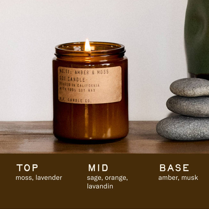 LAST CHANCE: Amber & Moss Soy Candle by P.F. Candle Co. Lifestyle Bath Casa Caffe Luxxe