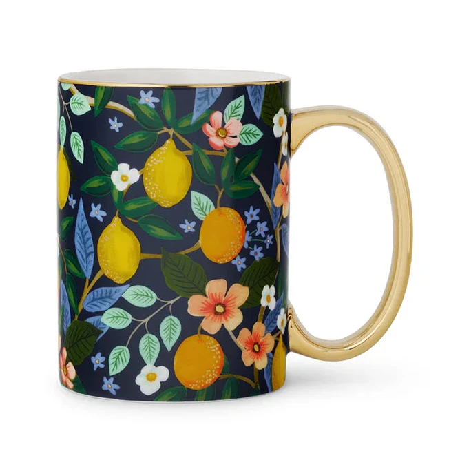 LAST CHANCE: Rifle Paper Co. Citrus Grove Porcelain Mug Home Caffe Luxxe