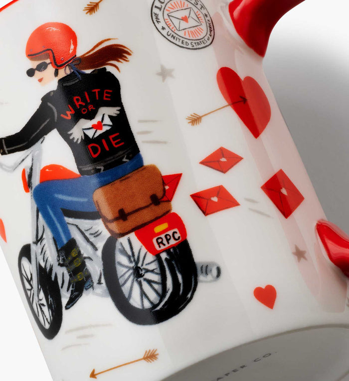 LAST CHANCE: Rifle Paper Co. Write or Die Porcelain Mug Home Caffe Luxxe