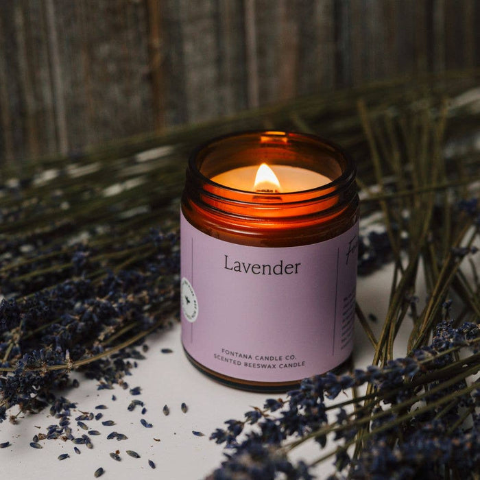 Lavender Beeswax & Essential Oil Jar Candle: Non-Toxic