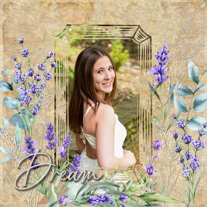 Capture the special moments of your wedding or flower garden with this mix of watercolor and hand drawn lavender by Lucky Girl Creative digital art. Great for wedding invitations, save the date cards, albums, decor, and even spring and summer pages, too! This kit is included in the Flower Watercolor Bouquet Bundle 1.