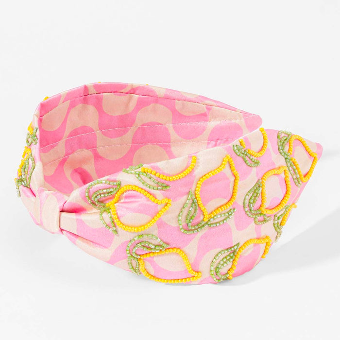 Lemon Pop Printed Knotted Headband
