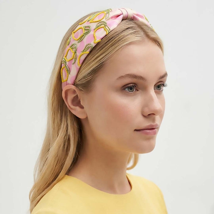 Lemon Pop Printed Knotted Headband