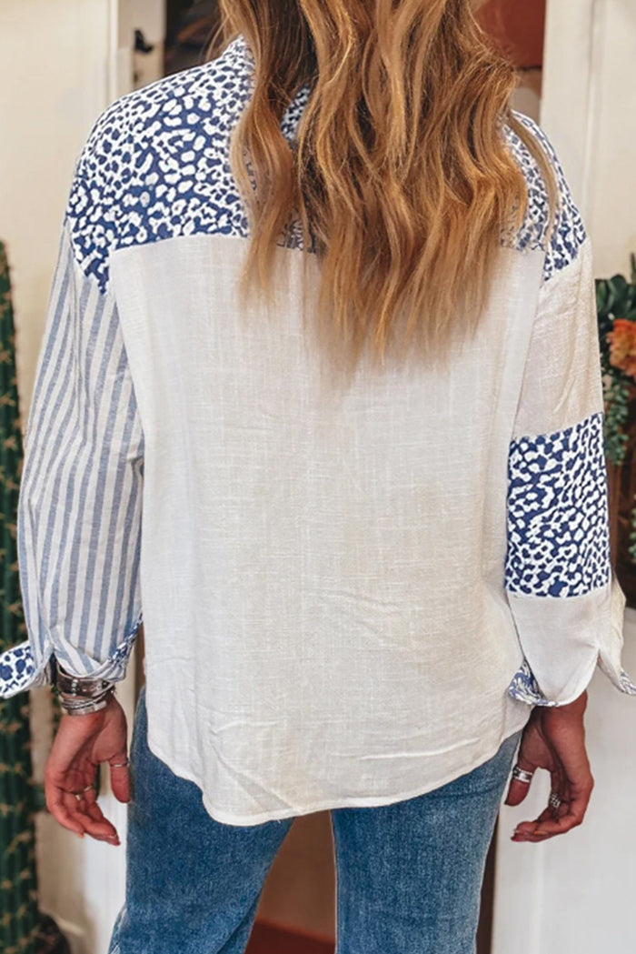 Leopard Striped Western Casual Shirt