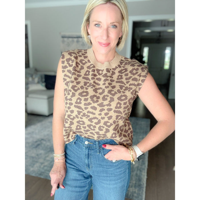 Leopard Sweater Tank