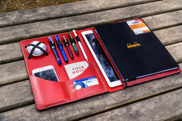 Leuchtturm1917 A4 - A4+ Leather Cover Portfolio - Red