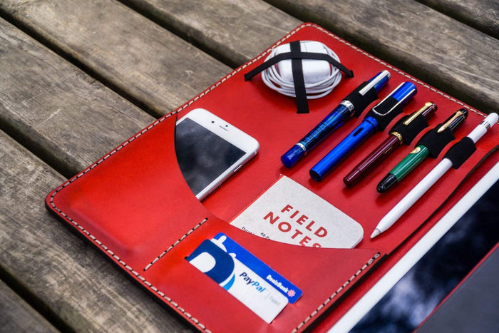 Leuchtturm1917 A4 - A4+ Leather Cover Portfolio - Red
