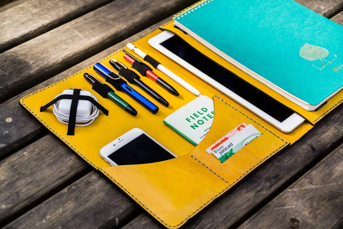 Leuchtturm1917 A4 - A4+ Leather Cover Portfolio - Yellow