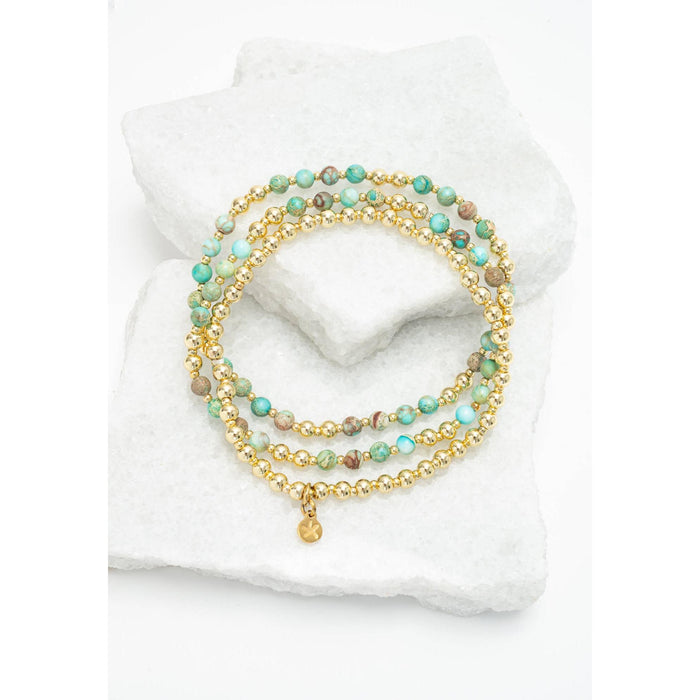 Light We Carry Bracelet Set in Turquoise