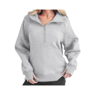 Long Dove Funnel Neck Half Zip Sweater