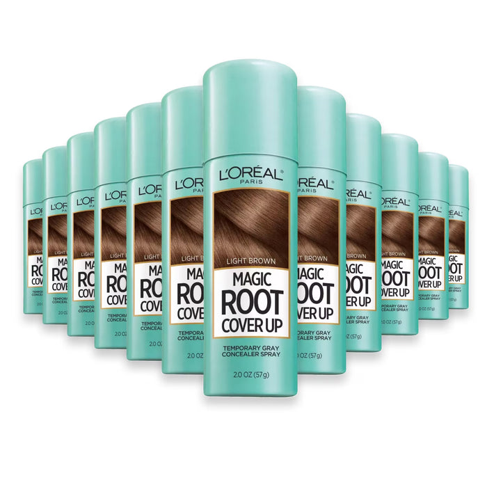 L’Oréal Magic Root Cover Up Spray Light Brown – 2 oz – 12 Pack
