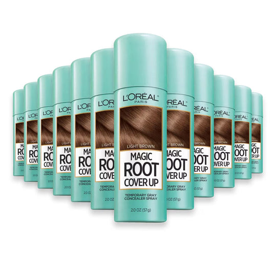 L’Oréal Magic Root Cover Up Spray Light Brown – 2 oz – 12 Pack