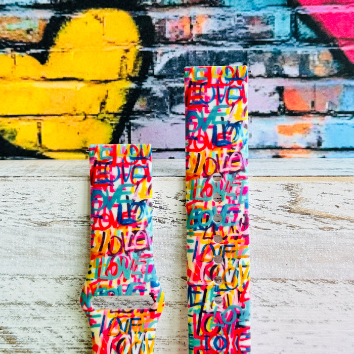 Love Riot Print Silicone Band For Samsung Watch