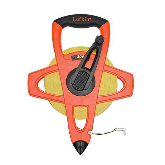 Lufkin Engineer's Hi-Viz Fiberglass Tape, 1/2" x 200', Hi-Vis Orange