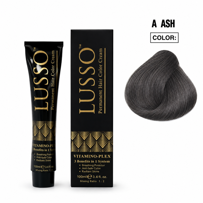 LUSSO Permanent Hair Colour Cream 100 ml – A Ash