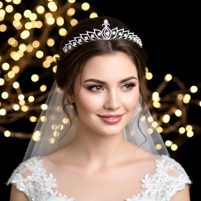 Silver Cubic Zirconia Wedding Tiara | Wedding Elegance