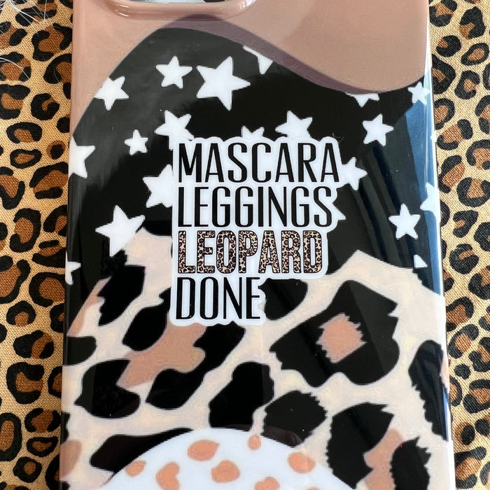 Mascara, Leopard, Leggings Phone Case For iPhone