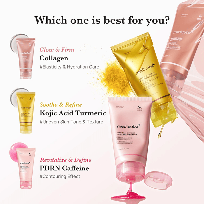 Medicube PDRN Pink Caffeine Night Wrapping Mask 75ml - Beauty Tribe