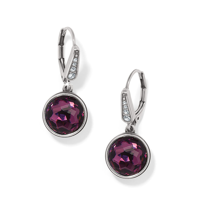 Meridian Aurora Leverback Earrings/amethyst