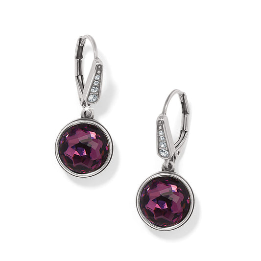 Meridian Aurora Leverback Earrings/amethyst