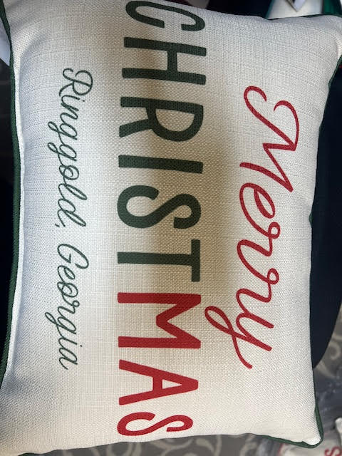Merry Christ-mas Ringgold Ga Pillow