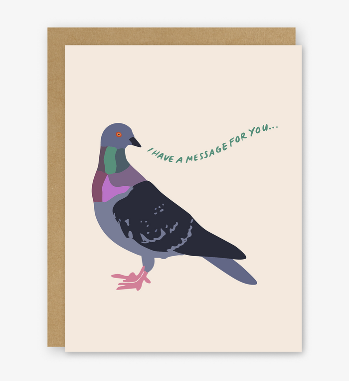 Messenger Pigeon Anytime Greeting Card