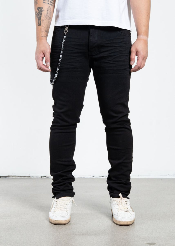 Midnight Black Non-Distressed Skinny Denim Jeans (MB-001)