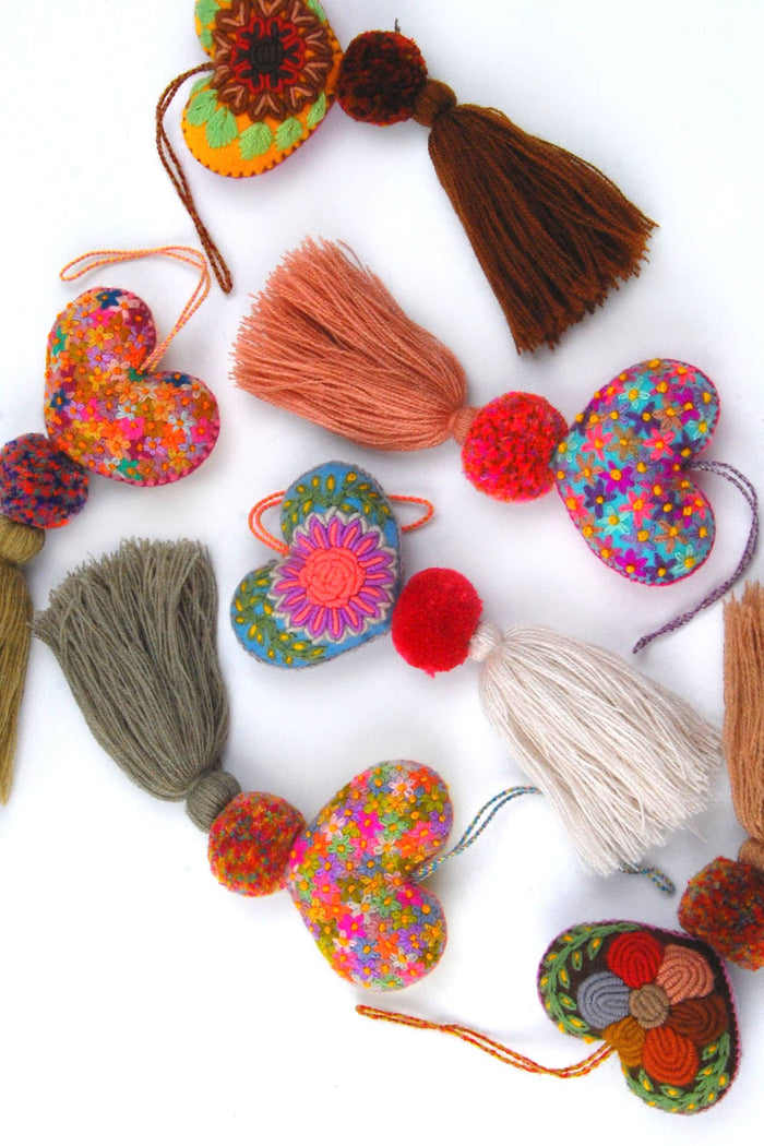 Mini Heart Pom Poms