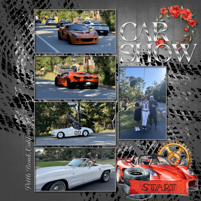 Rev your engines and get ready to go! This watercolor embellishments, papers, and grunge overlays collection by Lucky Girl Creative digital art has all the fun and energy needed to capture your need for speed! Great for trips to the speedway, raceway, classic car collectors, and road trips. Embellishments feature a touch of different car racing including NASCAR, IndyCar, Formula 1, motor racing, sports car racing, Rally car, auto racing, and more! Embellishments include milk, metal, award, trophy.