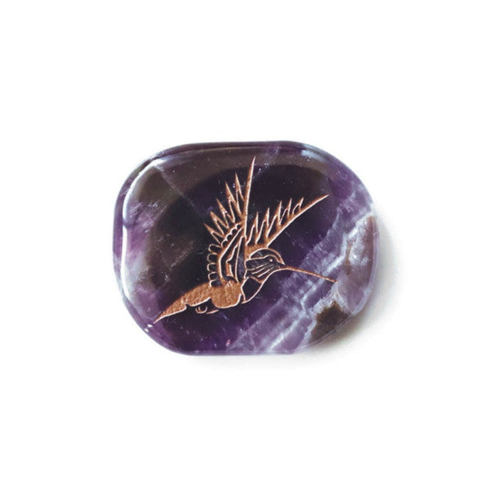 NATIVE NORTHWEST Spirit Stone - Amethyst Hummingbird