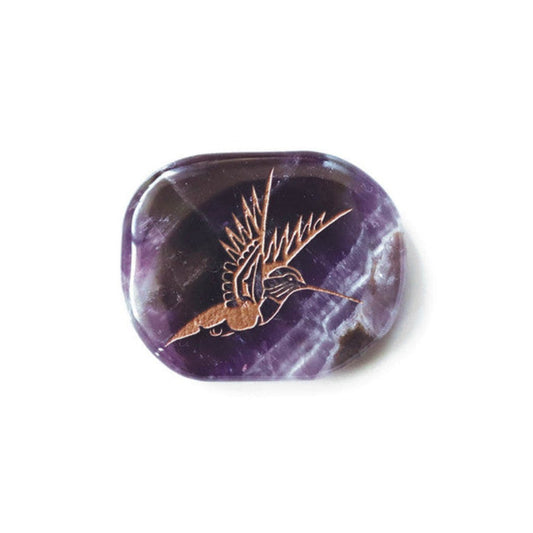 NATIVE NORTHWEST Spirit Stone - Amethyst Hummingbird