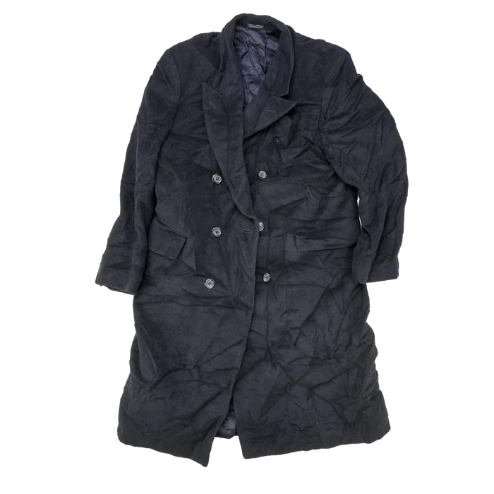Navy Blue Wool Overcoat - Large - Army & Outdoors - Great Coats