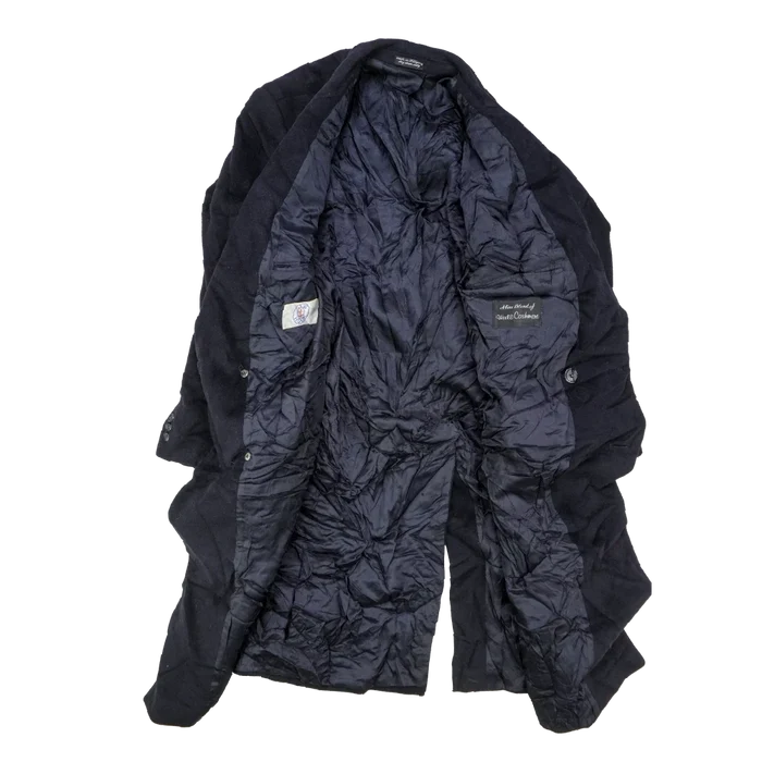 Navy Blue Wool Overcoat - Large - Army & Outdoors - Great Coats