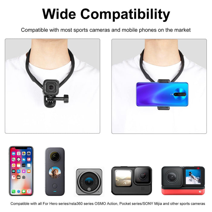 NNEIDS Flexible Neck Mount For Gopro Cameras