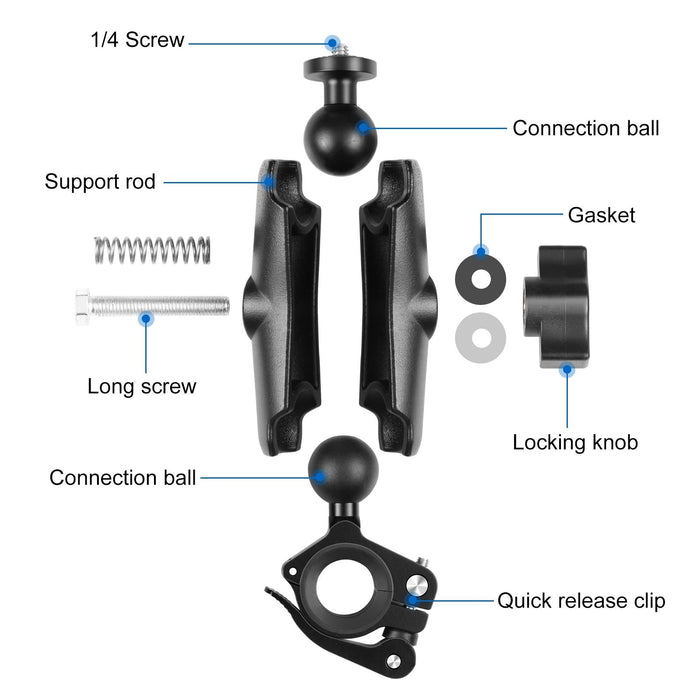 NNEIDS Quick Release Handlebar Mount For Action Cameras