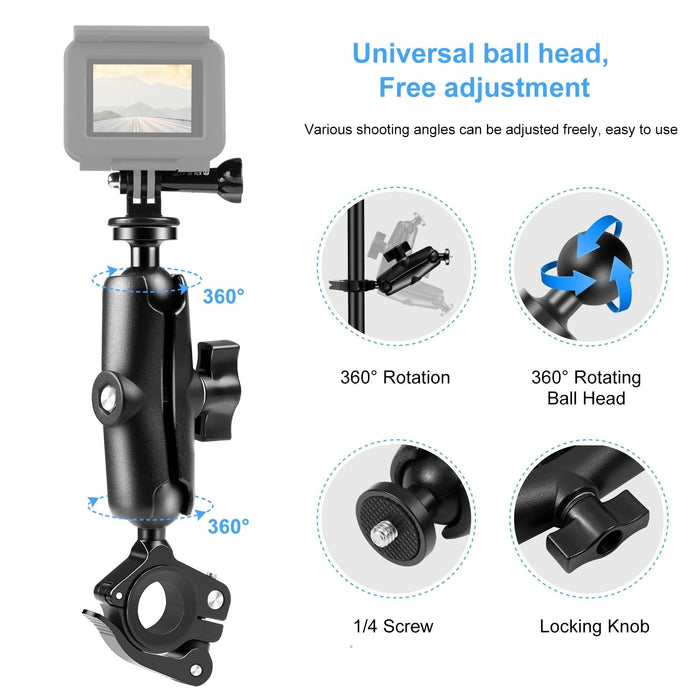 NNEIDS Quick Release Handlebar Mount For Action Cameras