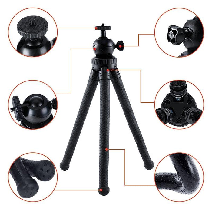 NNEIDS Versatile Octopus Tripod For Slr Cameras Gopro And Phones - Ball Head