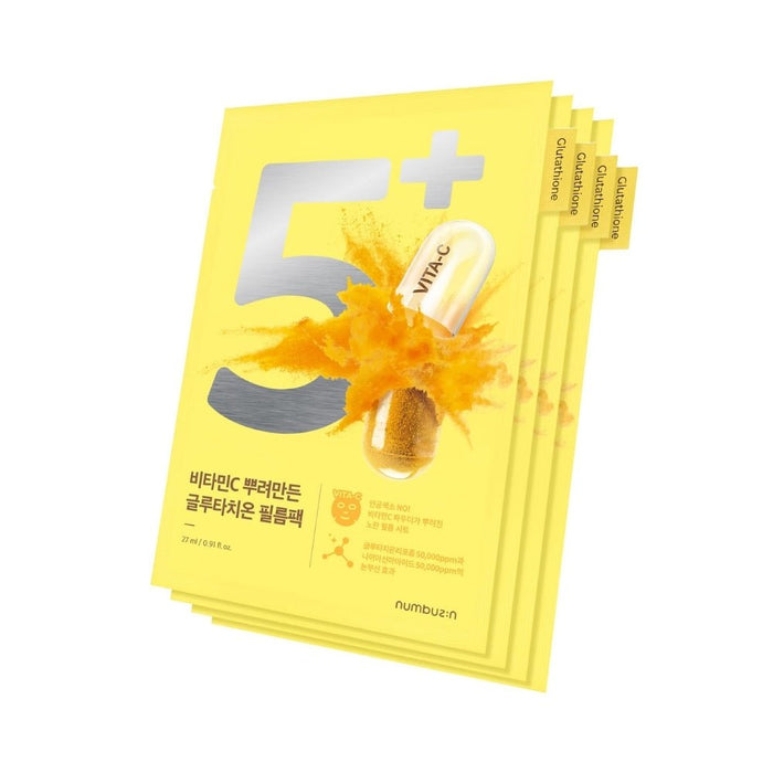 Numbuzin No.5 Vitamin Spotlight Sheet Mask - Pack of 4 - Beauty Tribe