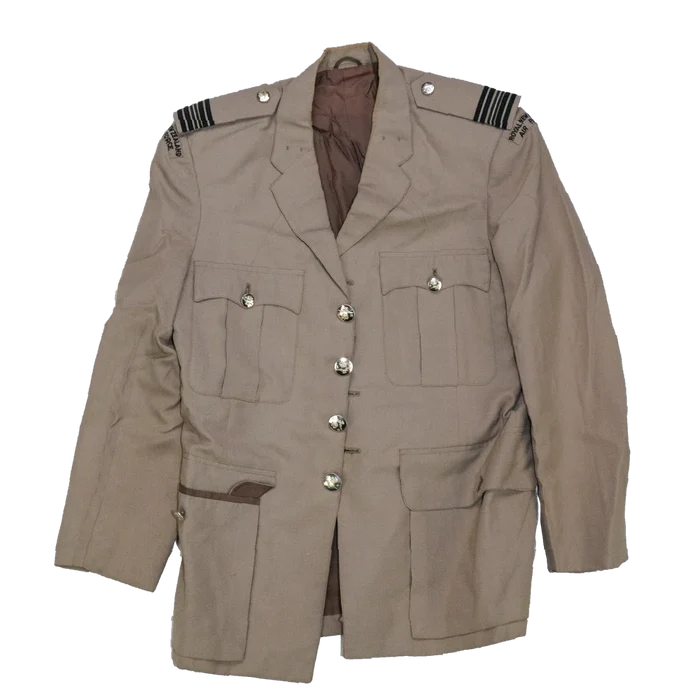 NZ Air Force Tan Service Dress Jacket - Large - New Zealand Air Force Surplus - Dress Jackets