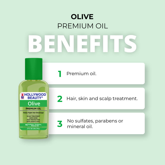 Olive Premium Oil for Hair, Scalp, Skin, and Nails - 2 fl oz
